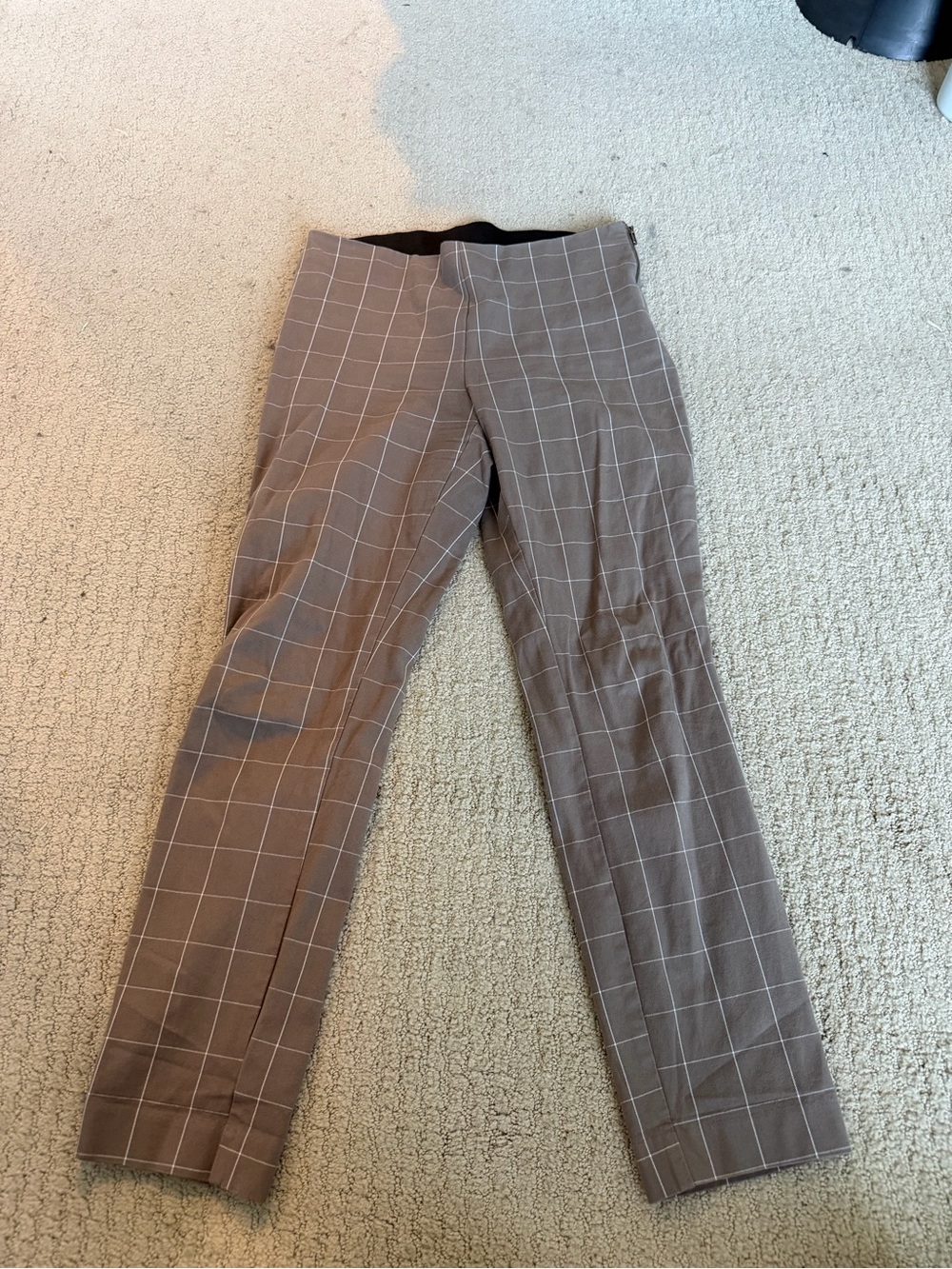 Target Brown Windowpane Plaid Pull-On Pants